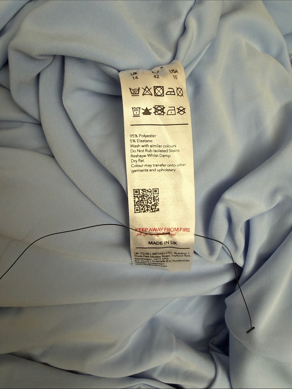 NWT Club L London Powder Blue Scoop-Neck Maxi Dress Gathered-Detail & Sash Sz 10 - Picture 11 of 11